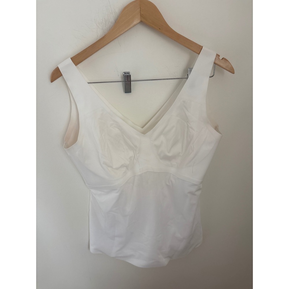 Honeylove LiftWear Cami White V-Neck Seamless Shapewear Tank Top Size 1X